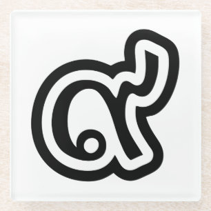 Thailand Lucky Number 9 / Nine / ๙ (Gao/Kao) Thai Glass Coaster