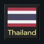 Thailand Magnet<br><div class="desc">History of the Flag of the Kingdom of Thailand: The tricolored flag of the Kingdom of Thailand, through Rama VI royal degree on September 28 in 1917, demonstrates the magnificent beauty and culture of the Kingdom of Thailand, and each colour on the flag clearly reflect that. The white on the...</div>