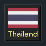 Thailand Magnet<br><div class="desc">History of the Flag of the Kingdom of Thailand: The tricolored flag of the Kingdom of Thailand, through Rama VI royal degree on September 28 in 1917, demonstrates the magnificent beauty and culture of the Kingdom of Thailand, and each colour on the flag clearly reflect that. The white on the...</div>