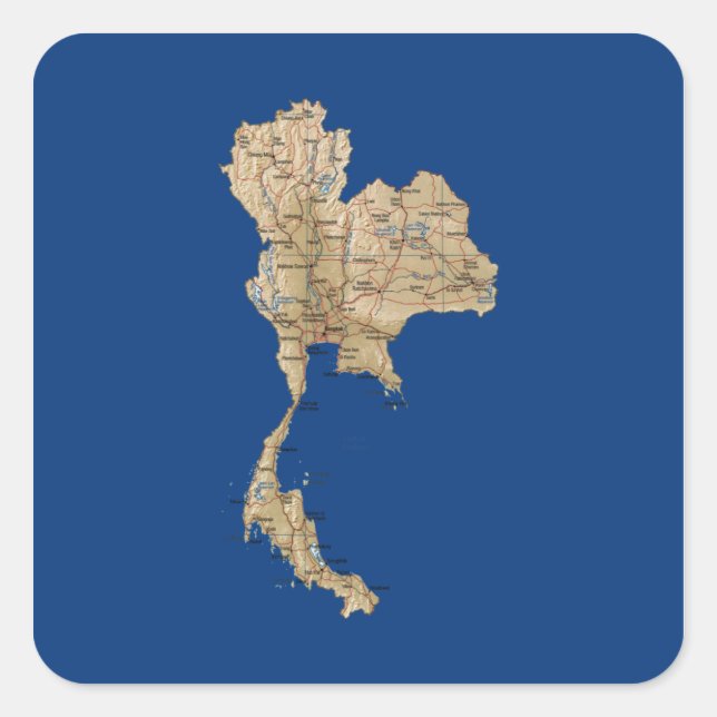 Thailand Map Sticker (Front)
