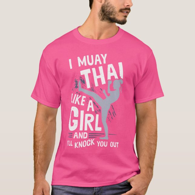 Thailand Mma Thai Boxing Muay Thai Girl Kickboxing T-Shirt (Front)