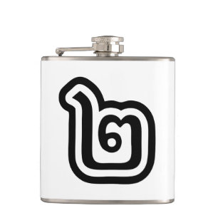 Thailand Number 2 / Two / ๒ (Song) Thai Script Hip Flask