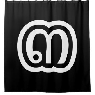 Thailand Number 3 / Three / ๓ (Sam) Thai Script Shower Curtain