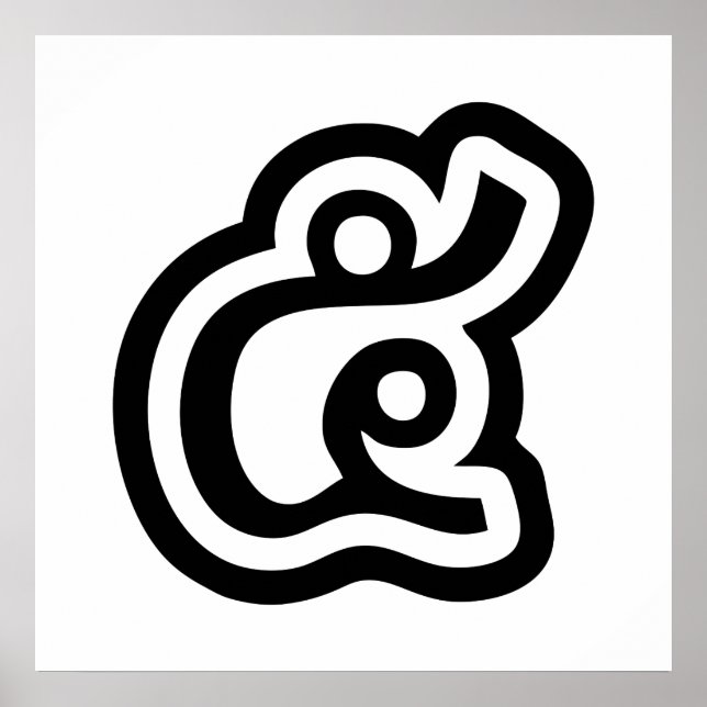 Thailand Number 5 / Five / ๕ (Haa/Ha) Thai Script Poster (Front)