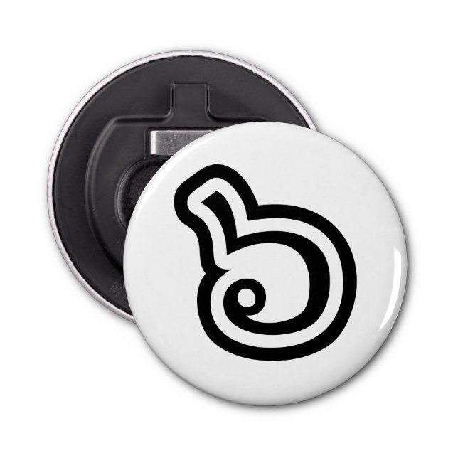 Thailand Number 6 / Six / ๖ (Ho/Hok) Thai Language Bottle Opener (Front)