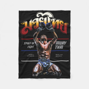 Thailand Original Muay Thai Kickboxing Fleece Blanket
