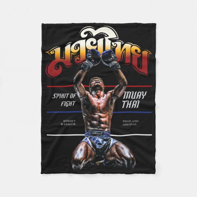 Thailand Original Muay Thai Kickboxing  Fleece Blanket (Front)