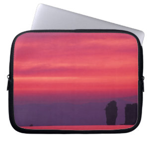 Thailand, Phang Nga Bay. Pink sky reflected in Laptop Sleeve