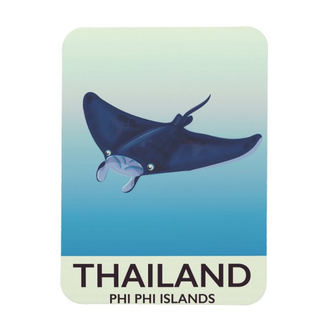 Thailand Phi Phi Islands Travel poster Magnet (Vertical)