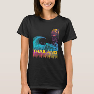 Thailand Retro 80s Style Vintage Vaporwave Surf T-Shirt