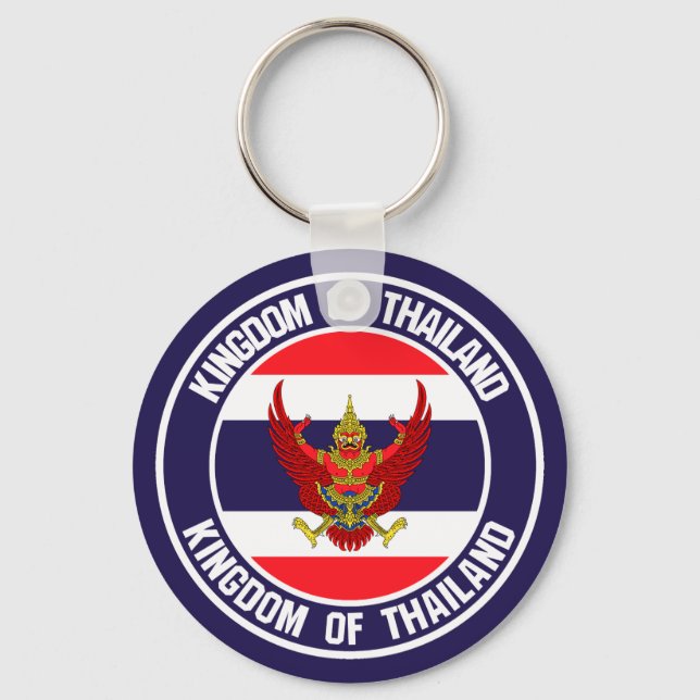 Thailand Round Emblem Key Ring (Front)