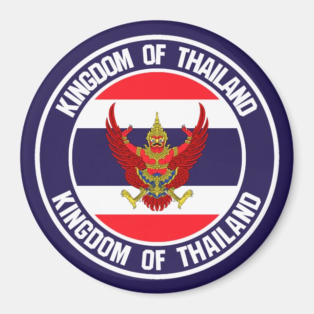 Thailand Round Emblem Magnet (Front)
