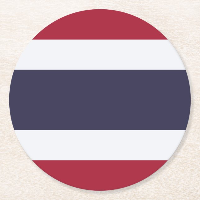 Thailand Round Paper Coaster (Front)