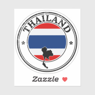 Thailand Seal Sticker Round Flag For Laptop Book