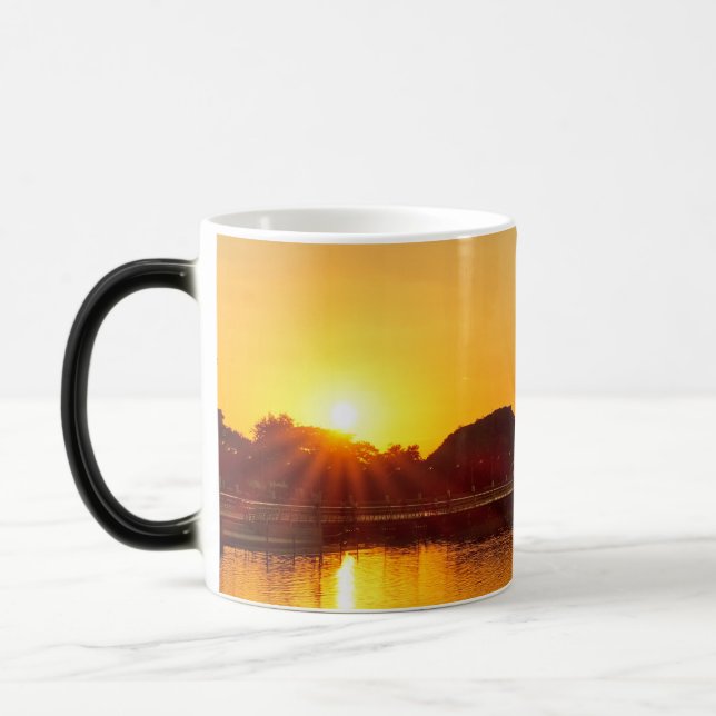Thailand - sunset in Khon Kaen Magic Mug (Left)