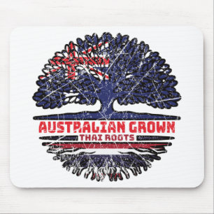 Thailand Thai Australian Australia Tree Roots Flag Mouse Pad