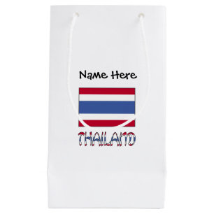 Thailand Thai Flag Personalised Small Gift Bag