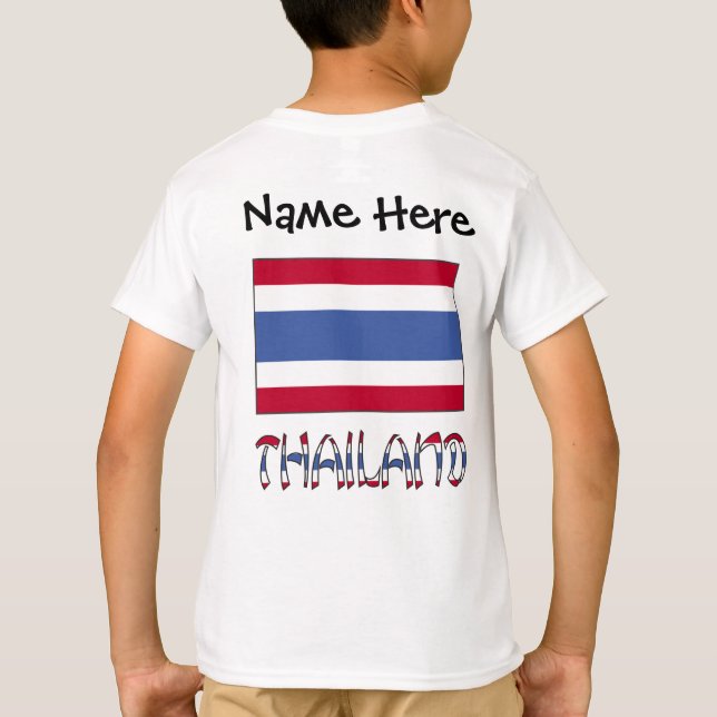 Thailand Thai Flag Personalised  T-Shirt (Back)