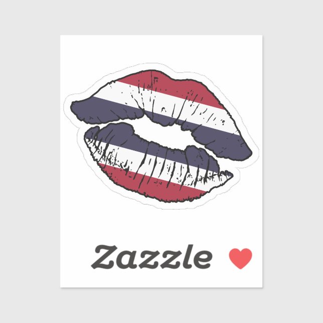 Thailand Thai Lipstick Love Flag (Sheet)