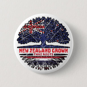 Thailand Thai New Zealander New Zealand Tree Roots 6 Cm Round Badge
