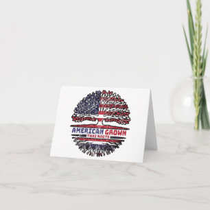 Thailand Thai US American USA United States Tree Card