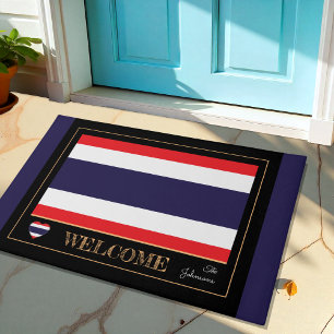 Thailand & Thailand Flag house mats/sports Welcome Doormat