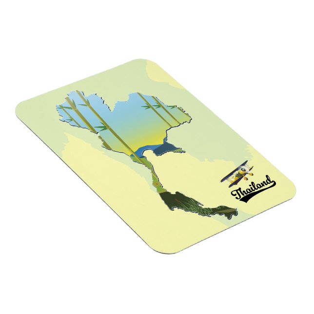 Thailand Travel map Magnet (Right Side)