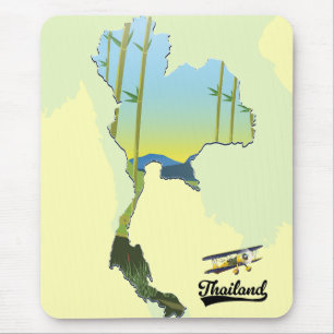 Thailand Travel map Mouse Pad