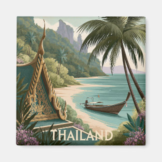 Thailand Tropical Illustration Magnet