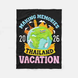 Thailand Vacation 2026 Travel Making Memories Fami Fleece Blanket