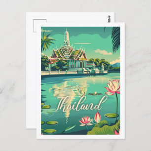 Thailand Vintage Famous Travel Place  Postcard