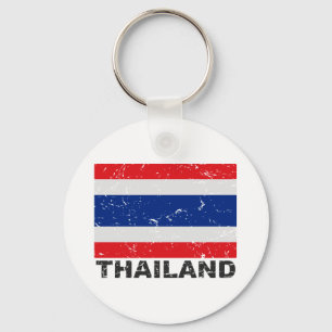 Thailand Vintage Flag Key Ring