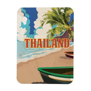 Thailand Vintage Travel Poster Magnet