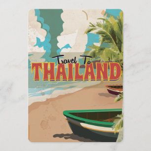 Thailand Wedding Travel poster Invitation