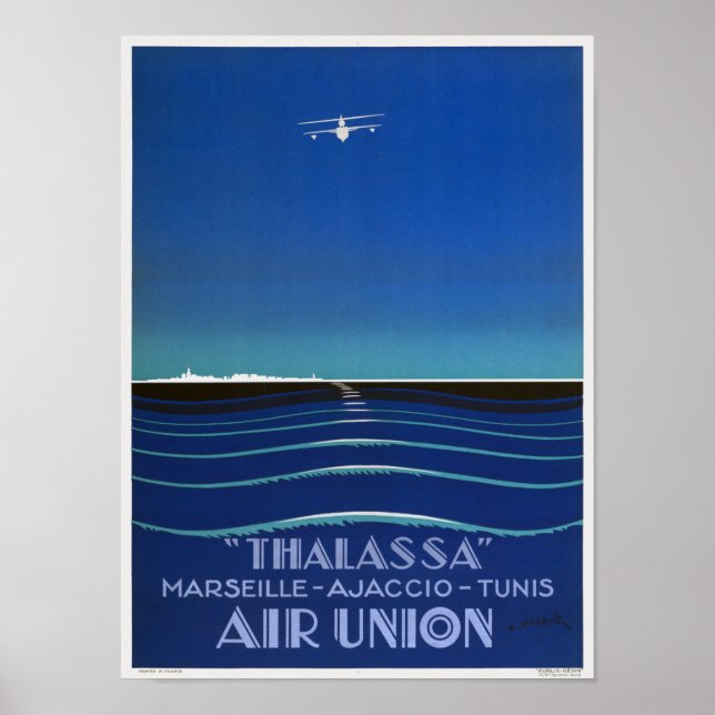 Thalassa France Vintage Travel Poster 1927 (Front)