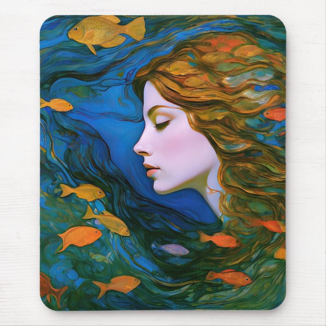 “Thalassa” - Women In Water Mouse Pad (Front)