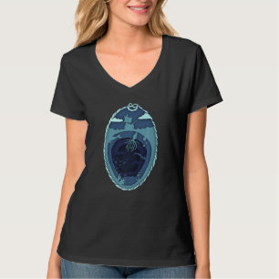Thalassophobia Ocean Pirate Ship in the Deep Sea f T-Shirt