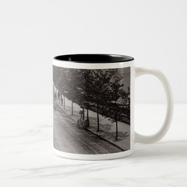 Thames Embankment (sepia photo) Two-Tone Coffee Mug (Right)