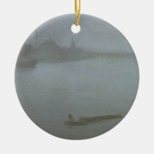 Thames - Nocturne in Blue and Silver, c.1872/8 (oi Ceramic Tree Decoration
