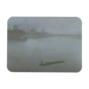 Thames - Nocturne in Blue and Silver, c.1872/8 (oi Magnet