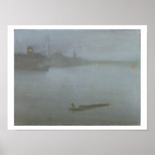 Thames - Nocturne in Blue and Silver, c.1872/8 (oi Poster