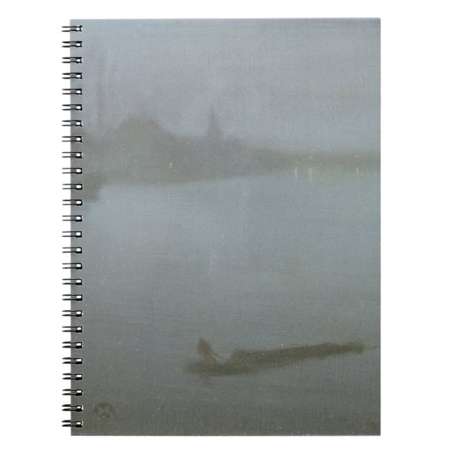 Thames - Nocturne in Blue and Silver, c.1872/8 (oi Spiral Notebook (Front)