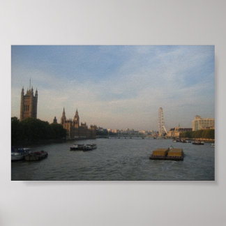 Thames River, London; October 2005 Poster
