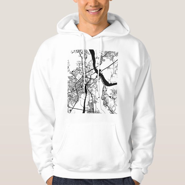 Thane Maharashtra Map Hoodie (Front)