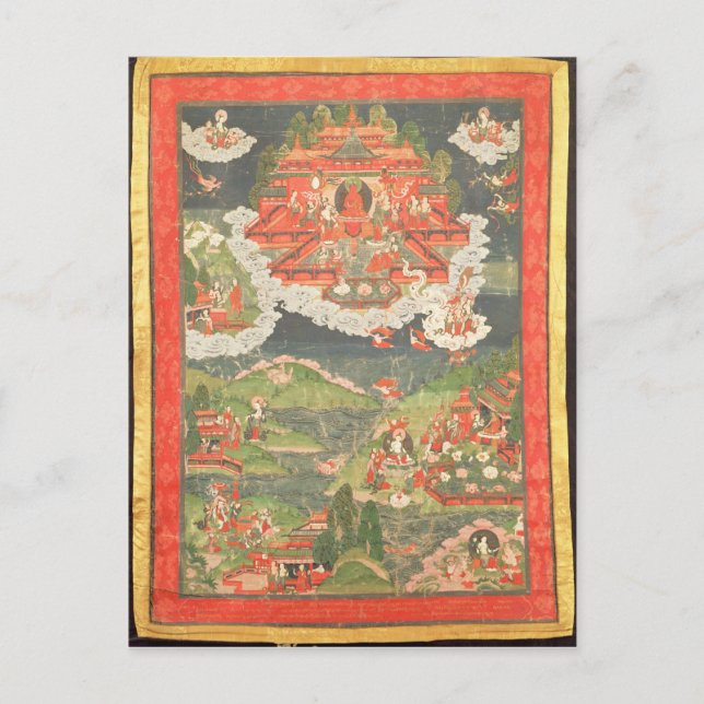 Thangka of the Paradise of Amitabha Postcard (Front)