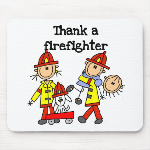 Thank a Firefighter T-shirts and Gifts Mouse Pad