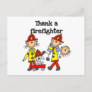Thank a Firefighter T-shirts and Gifts Postcard