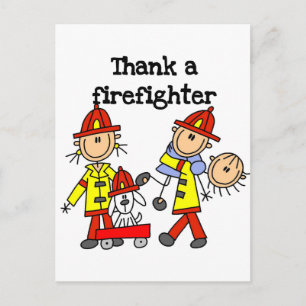 Thank a Firefighter Tshirts and Gifts Postcard