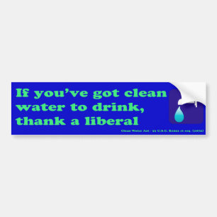 Thank a Liberal for Your Clean Water Bumper Sticker