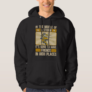 Thank A Lineman Quote Electrical Lineman Electrici Hoodie
